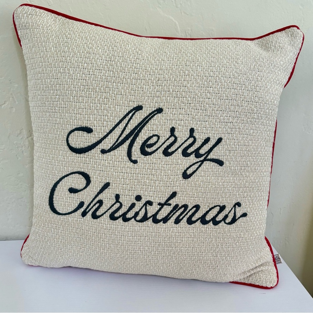Hearth & Hand with Magnolia “Merry Christmas” Icon Square Toss Pillow NWT - Picture 9 of 13